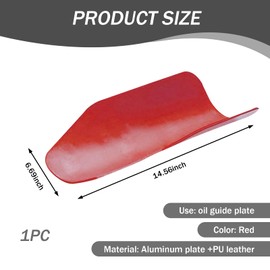 icykale 1 PC 14.56" x 6.69" Foldable Reusable Drain Tool, Flexible Oil Draining Funnel Tool, PU Material Spill-Free Oil Funnel, Universal for Most Cars, Trucks (Red #2)