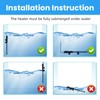 AQUANEAT Aquarium Heater, 50W Fish Tank Heater, Adjustable Submersible Water