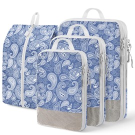 Compression Suitcase Organiser for Backpack Compression Packing Cubes Packing Cubes Suitcase Organiser Packing Bags Clothes Bags (D)
