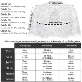 LUKIUP Women's Dirndl Blouse Lace, S/M/L/XL/XXL/XXXL Stretch Dirndl Blouse, Traditional Blouse with Button, White, M