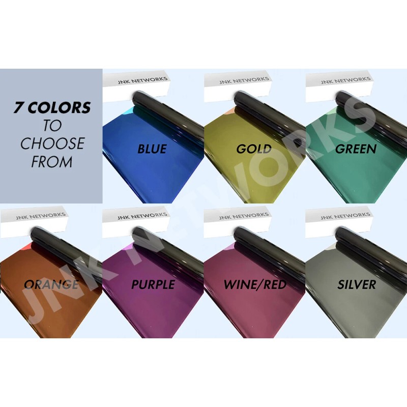 JNK NETWORKS One Way Mirror Film Reflective UV Window Color