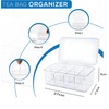 Tea Coffee Bag Storage Box with Lid and 4 Removable