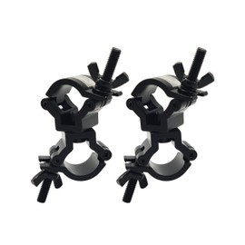 1 Inch Truss Dual Swivel Coupler Clamp, 1.18 Inches Stage DJ Lighting Clamps Heavy Duty Aluminum Alloy 110lbs for 25-30mm OD Pipe 2 Pieces