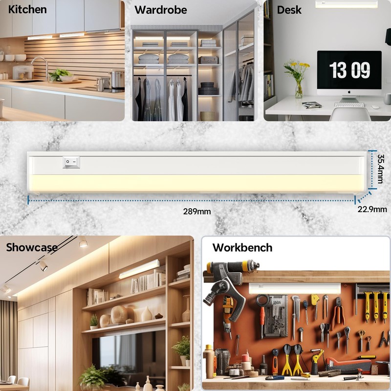 Brightark 4W LED Under Cabinet Kitchen Light 30cm Under Counter