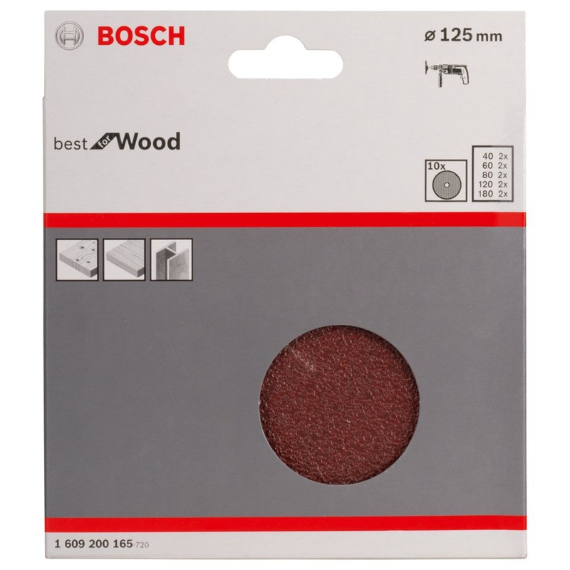 Bosch 1609200165 Sanding Sheet Set (10-Piece)