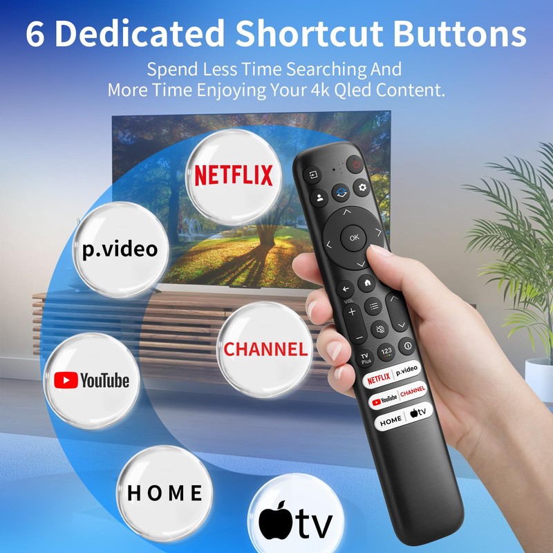 Replacement for TCL Google TV Remote Control, Universal Remote Compatible