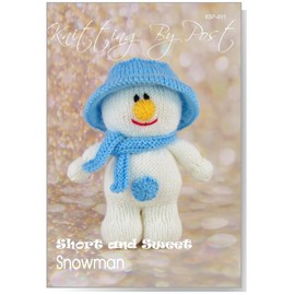 Knitting by Post Knitting Pattern Leaflet for The Short and Sweet Snowman from Christmas Soft Toy A5 Leaflet