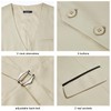 HISDERN Suit Vest for Men Elegant Wedding Vest Classic Plain