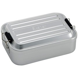 Skater AF10B-A Fluffy Aluminum Lunch Box, Large Capacity, 33.8 fl oz (1,000 ml), Men, Silver