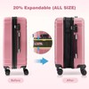 AnyZip Expandable Luggage, 24 Inch Hard Shell Checked Suitcase, Rolling