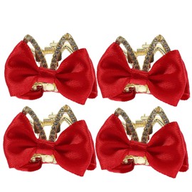 TOVINANNA 4pcs Bow Knot Hair Clips for Women Mini Barrettes for Girls and Stylish Clips for Hair Styling School Parties
