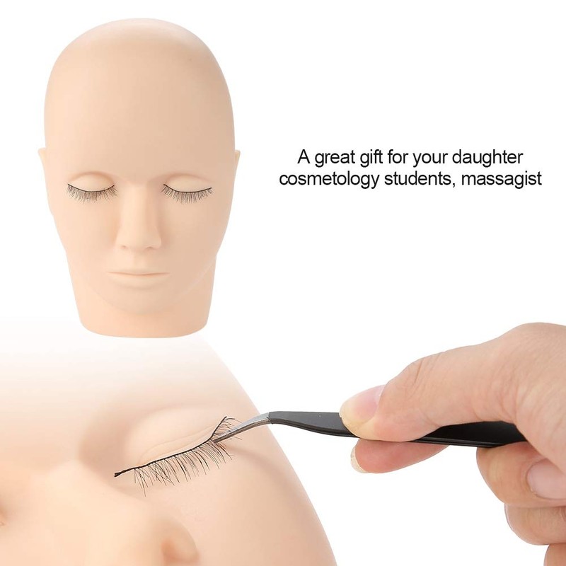 Lash Mannequin Head, Practice Training Head for Make Up and