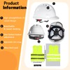 20 Pcs 4 Pt. Suspension Hard Hat with Safety Vests