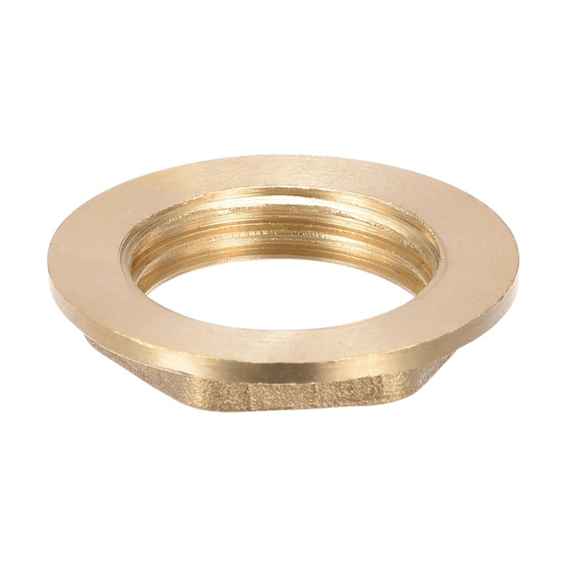 sourcing map G1/2 Lock Nut with Flange, Hex Brass Female