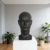 Black PVC Male Mannequin Head Professional Training Head Bald Manikin