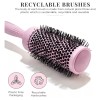 LYLYSTYLO Kit De Cepillos Redondos Varios Tamaños Color Rosa +