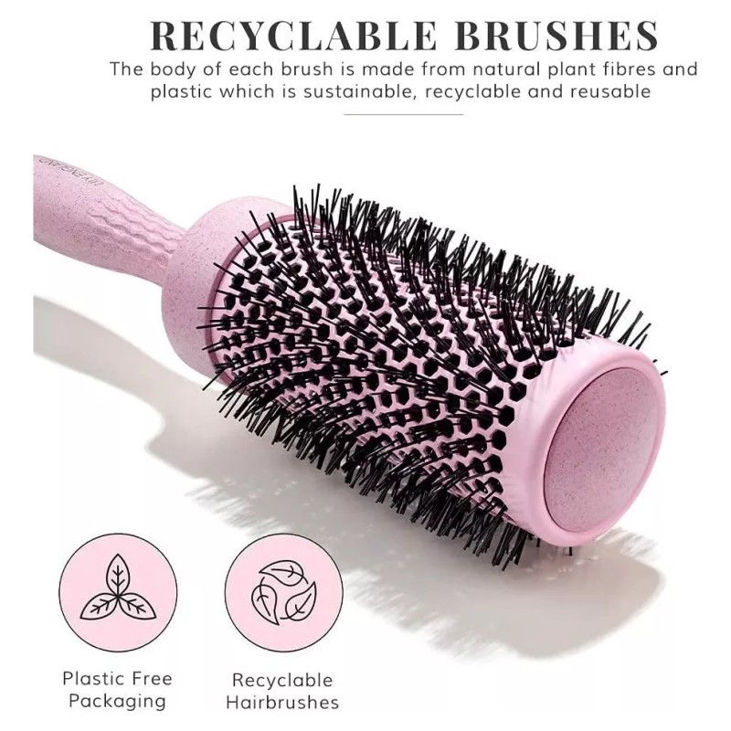 LYLYSTYLO Kit De Cepillos Redondos Varios Tamaños Color Rosa +