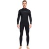 Men One Piece Swimsuit with Back Zipper Quick Dry Long