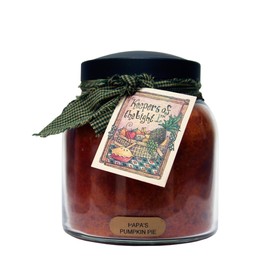 A Cheerful Giver - Papa's Pumpkin Pie Papa Scented Glass Jar Candle (34oz) with Lid & True to Life Fragrance Made in USA