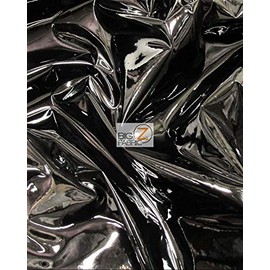 DuroLast™ Chrome Mirror Reflective Vinyl Fabric by The Yard DIY Upholstery Accessories Applications (Black)