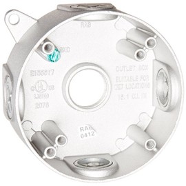 RAB Lighting VXC-3/4 Weatherproof Round Box with No Cover, Aluminum, 3/4" Hole Size, Natural