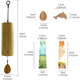 Fay Bless Decorate Your Outdoor Garden with Large Tuned Wind Chimes - Choose from Bamboo, Memorial, and Unique Designs for a Serene Ambiance (Windchime-Rain-DFAG)