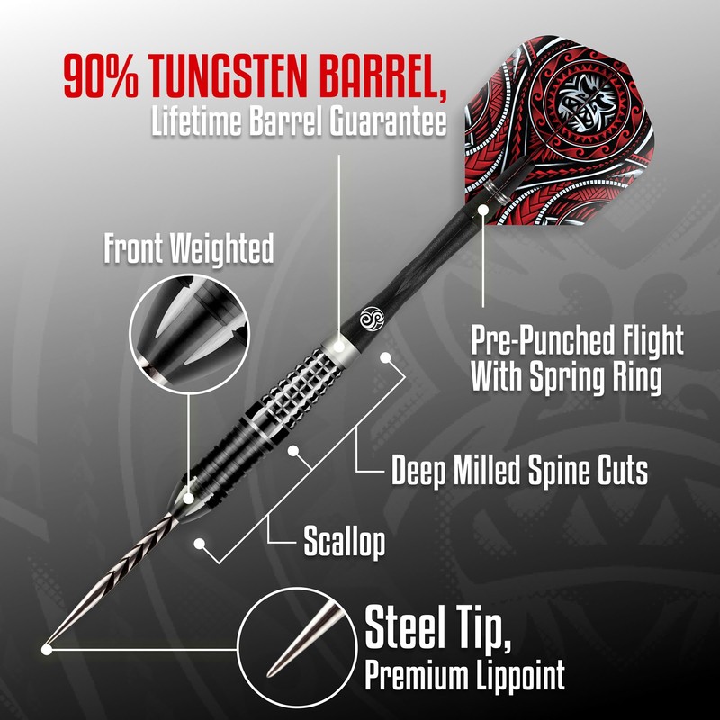 Shot! Tribal Weapon Savage 90% Tungsten Barrels Steel Tip Darts