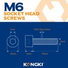 (8 Pieces) M6 x 70 mm Cylindrical Hex Socket Screws