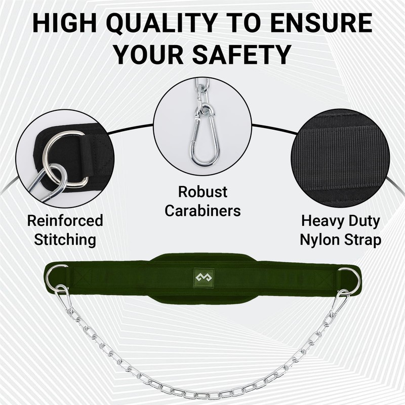 Dip Belt with Chain for Weight Lifting Pull Up Belt