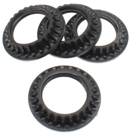1.26 Inch E26 Light Socket Collar Ring 4 Pcs Black Lamp Shade Collar Rings Retainer Rings and Replacement Adapter [FDXGYH, Black]
