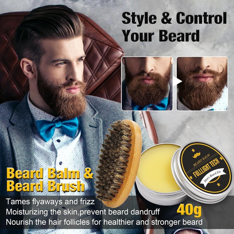 FullLight Tech Kit para Barba 60ml y 3x20ml Aceite -