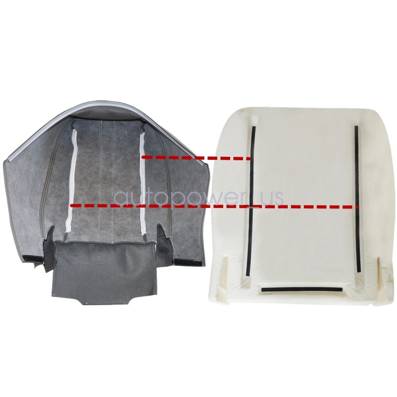 Chevy, GMC Driver Bottom Seat Cover Gray + Foam Cushion