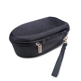 The Quilted Bear Mini-Eisen-Hartschalen-Schutzhülle für Reisen, Mini-Dampfbügeleisen, weich gepolstert, strapazierfähig, Stoffbezug, Schwarz