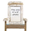 EXCELLO GLOBAL PRODUCTS Beach Chair Photo Frame: Holds 4x6 Vertical