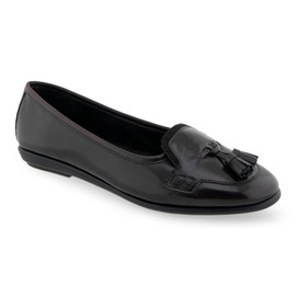 Aerosoles Women's Brooks Ballet Flat, Burgundy Burnished Faux Leather/Faux Suede, 10 Wide