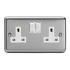Varilight - 2 Gang 13 Amp Double Switched Socket Matt