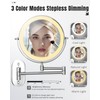 Wall Mounted Makeup Mirror with Light, 20X/1X 8'' Double Sided