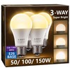 Briignite 3 Way LED Light Bulbs, 4 Pack, Soft White