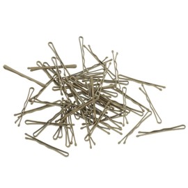 HAARallerliebst 50 Mini Hair Clips Bobby Pins Short Beige for Blonde Hair 3.4 cm Small in Pink Box (Box Colour: Pink)