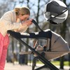 Universal Kinderwagen Sonnenschutz, Passend für 98% aller Kinderwagen, Mehrfach-Installationsmöglichkeiten, Schwarz