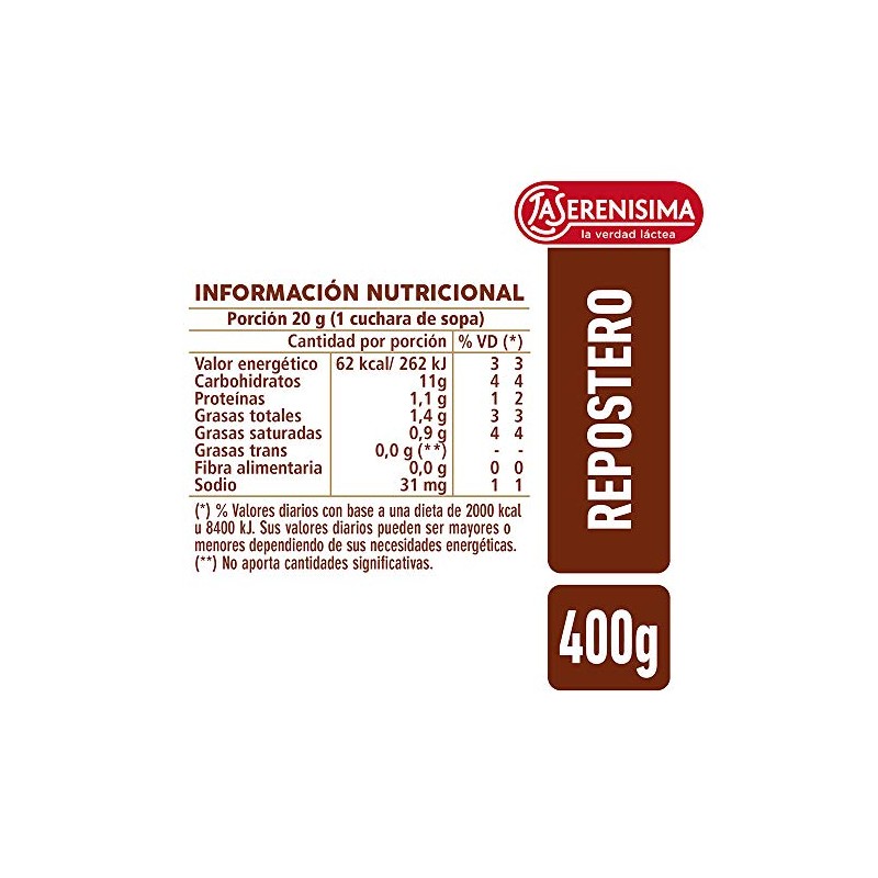 Dulce de Leche La Serenísima Repostero 400 g [Milk Caramel]