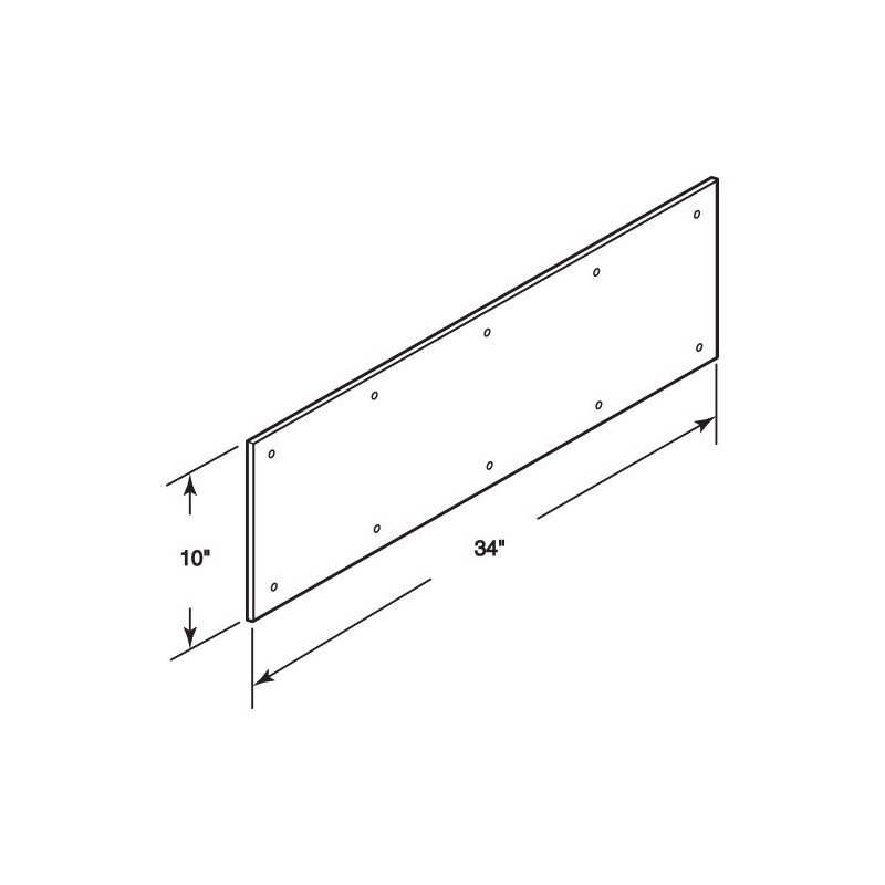 Prime-Line J 4620 10 x 34 In., Aluminum, Door Kick,