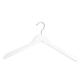 Clothes Hanger Wooden Hanger Ironing Textil Clothes Rack Hanger White Painted | 44 cm without Swivel Hook Durable Handle