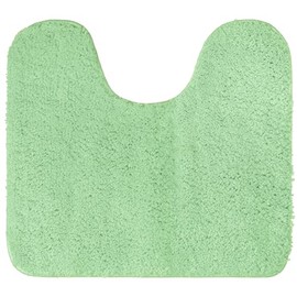 Brandsseller Toilet Mat 45 x 50 cm with Cut-Out Made of Soft Microfibre Fabric, Non-Slip Bath Mat for Toilet, Green