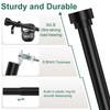 HEI! DEAR Curtain Rod 2Pack,Black Curtain Rods 72 to144 Inch(6-12ft),1Inch