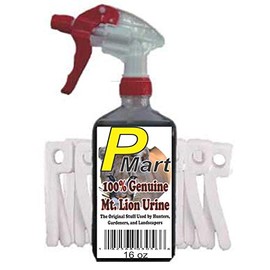 The Pee Mart - Mountain Lion Urine Scent Tag Combo 16 oz E-Z Trigger Spray. Full Strength!