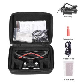 ORILAO Loupes 2.5X 3.5X Magnification Binocular Magnifier Optical Glass Lens (2.5X, Black)