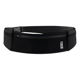 2XU - Cinturón unisex para correr, color negro, ligero y ajustable, para correr, trotar y actividades al aire última intervensión, sostiene de forma s