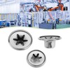 ECSiNG 50PCS Capped Starlock Washers 4mm-10mm for Shaft Retaining Push