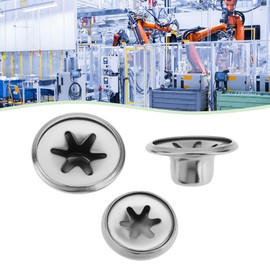 ECSiNG 50PCS Capped Starlock Washers 4mm-10mm for Shaft Retaining Push On Clips Shaft Lock Washers Quick Speed Locking Washers External Retaining Ring